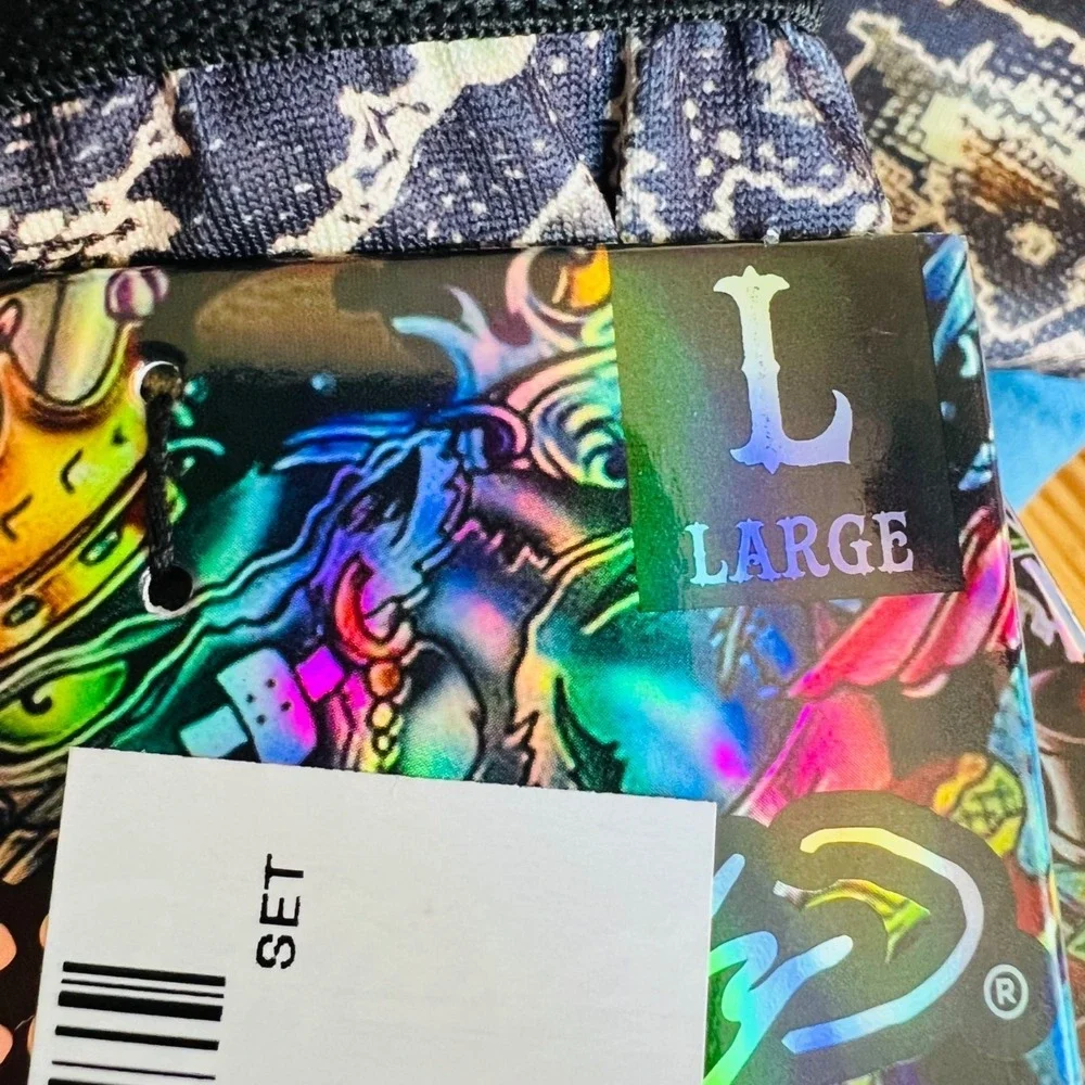 Ed Hardy Men's 2-Pack Brown Black Boxer Briefs Size Large Skull & Snake Skin NWT